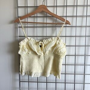 Papermoon Cream Smocked Camisole